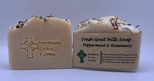 Peppermint & Rosemary Fresh Goat Milk Soap