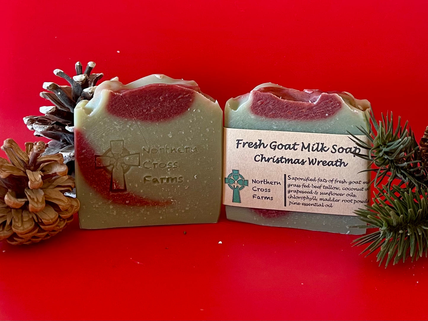 Christmas Wreath Fresh Goat Milk & Tallow Soap