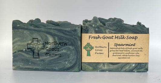 Spearmint Charcoal & Chlorophyl Fresh Goat Milk Soap