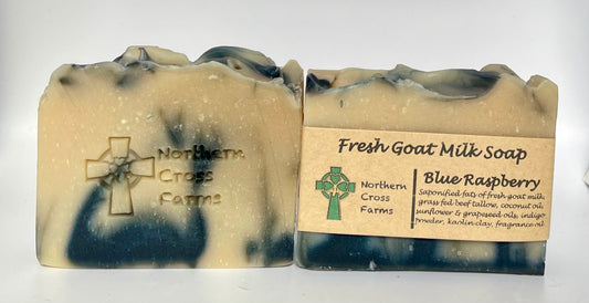 Blue Raspberry Fresh Goat Milk Soap