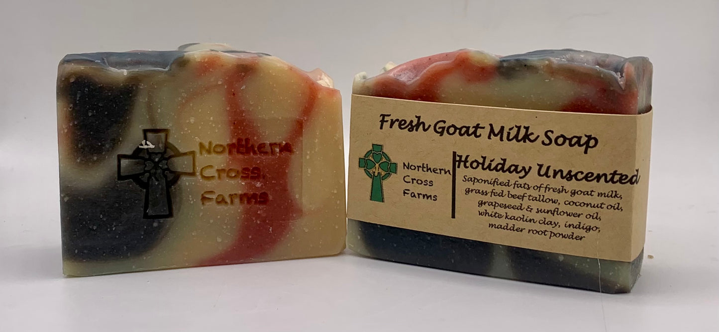 Holiday Unscented Fresh Goat Milk Soap
