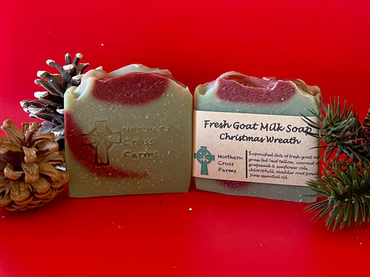 Christmas Wreath Fresh Goat Milk & Tallow Soap