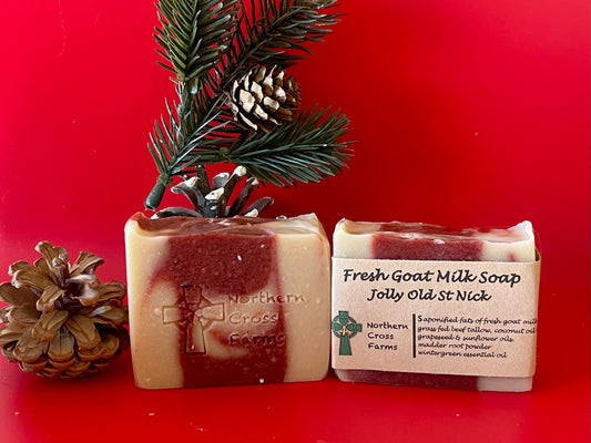 Jolly Old St Nick Fresh Goat Milk & Tallow Soap