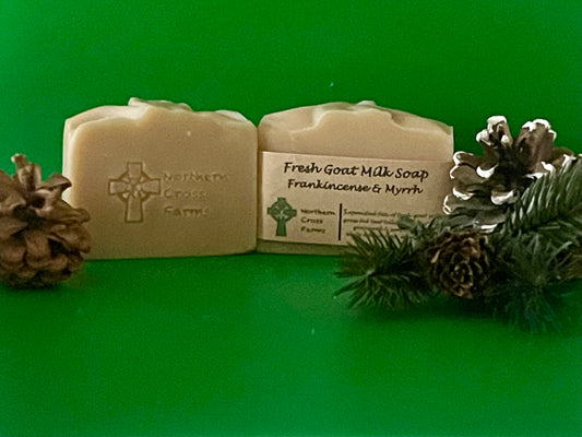 Frankincense & Myrrh Fresh Goat Milk Soap hi