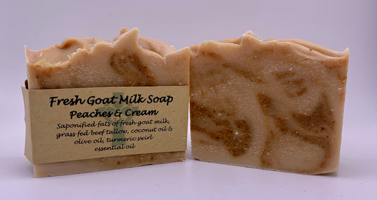 Peaches & Cream Fresh Goat Milk Soap