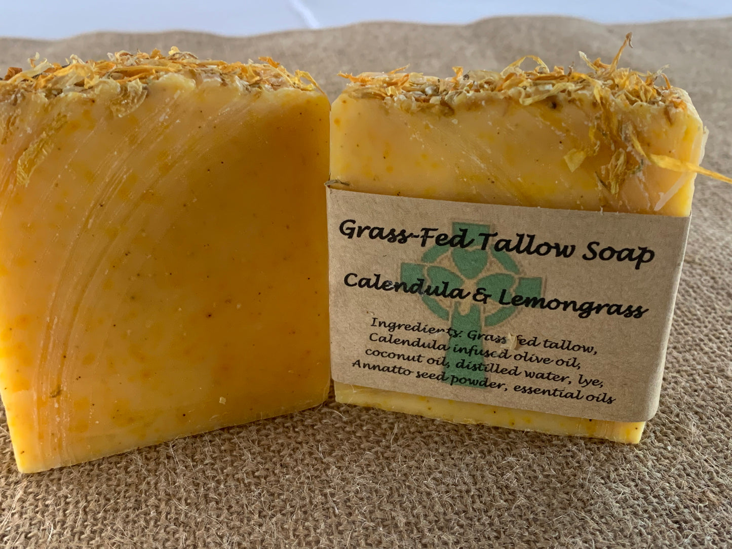 Calendula and Lemongrass Grass-Fed Tallow Soap hi