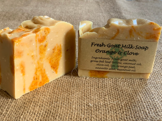 Orange & Clove Fresh Goat Milk Soap