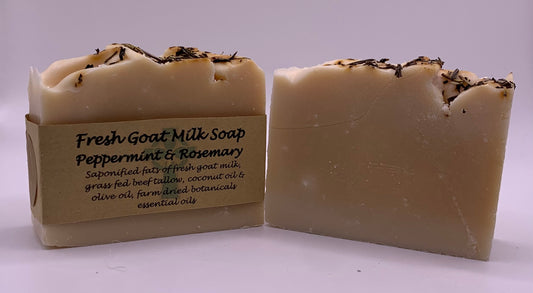 Peppermint & Rosemary Fresh Goat Milk Soap